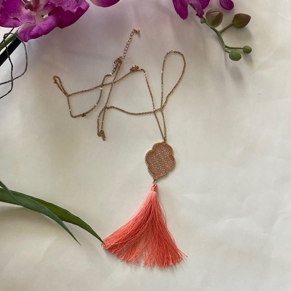 Jewelry - Long Pendant & Tassel Necklace